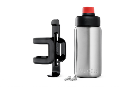 WOOM Edelstahlflasche + Flaschenhalter GLUG