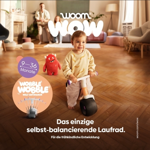 WOOM Laufrad WOW (9-36 Monate / 70-100cm)