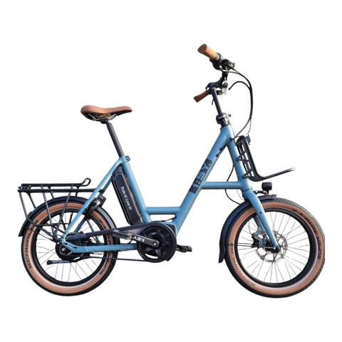 Urban Blue und braune Komponenten – So stylisch kann ein E-Bike sein! Entdecke das I:SY XXL N3.8 ZR B!